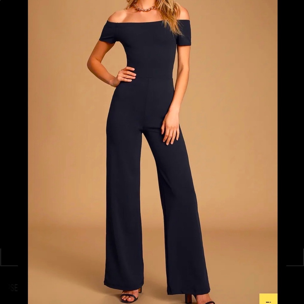 Lulu’s Alleyoop Black Off the Shoulder Jump Suit